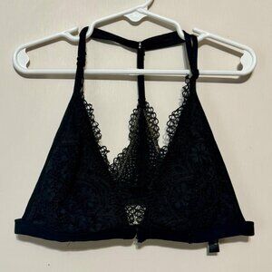 Women's S Victoria's Secret Black Lace Bralette With Padded Inserts